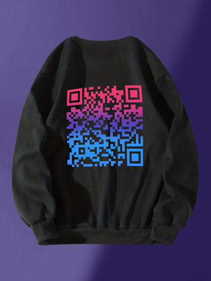 Custom OR-CODE OverSized T-Shirt & Swatshirt - Personalized QR Code Tees & Sweatshirt