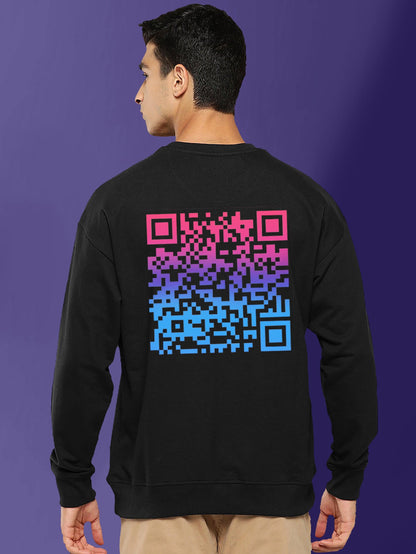 Custom OR-CODE OverSized T-Shirt & Swatshirt - Personalized QR Code Tees & Sweatshirt