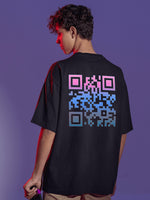 Custom OR-CODE OverSized T-Shirt & Swatshirt - Personalized QR Code Tees & Sweatshirt