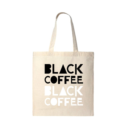 Black Coffee Two Color Cream Tote Bag