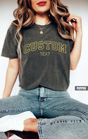 Custom text apparel