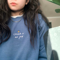 Count it all Joy Embroidered Sweatshirt