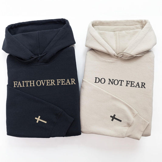 Couple Faith over Fear Hoodie