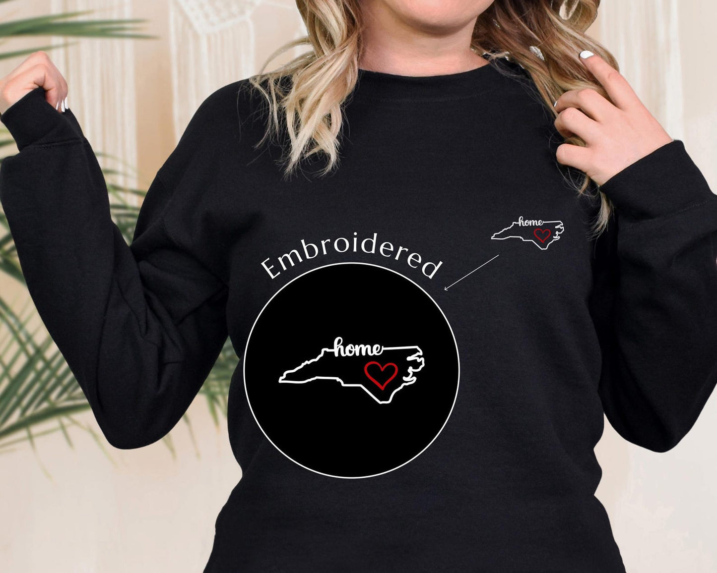 Any Home State Embroidered Sweatshirt